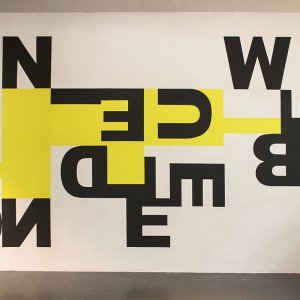 NB, 2017, muurschildering, locatie ACEC Apeldoorn,519 x 350 cm NB, 2017, muurschildering, locatie ACEC Apeldoorn,519 x 350 cm