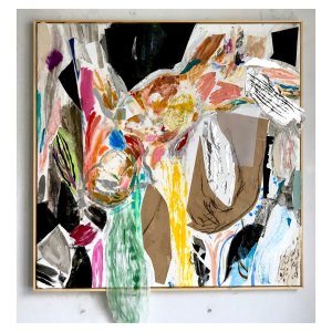 Love in the times of Corona, 2020, 120 x 120, Mixed media on canvas